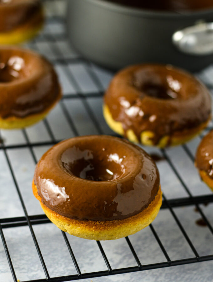 Chocolate Dip Baked Donut