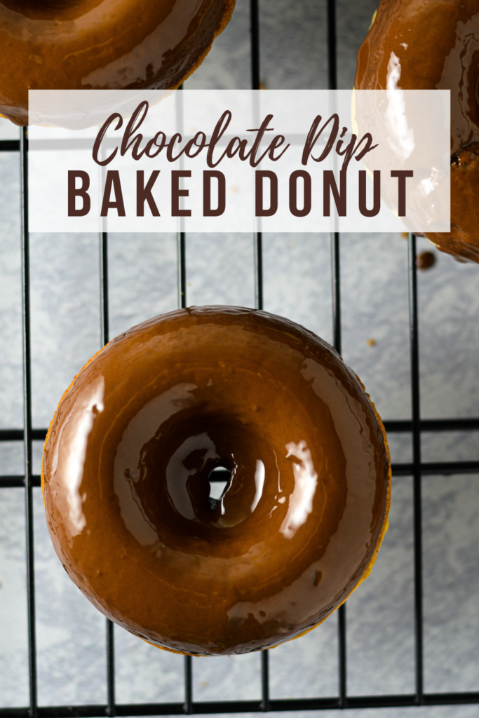 Chocolate Dip Baked Donut