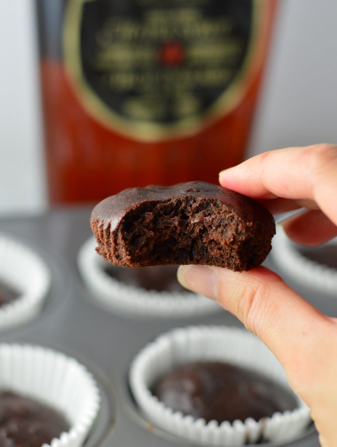 Simple Vegan Chocolate Maple Syrup Muffins that are easy to make, and healthier than your average muffin. Dense and chewy, and refined sugar free.