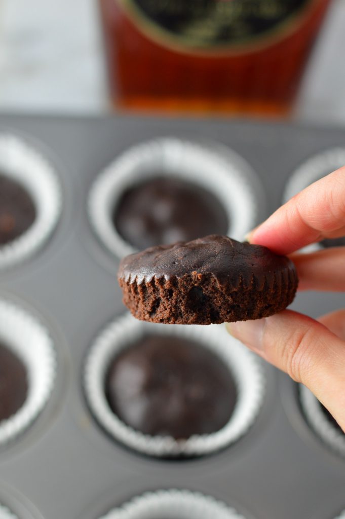 Simple Vegan Chocolate Maple Syrup Muffins that are easy to make, and healthier than your average muffin. Dense and chewy, and refined sugar free.