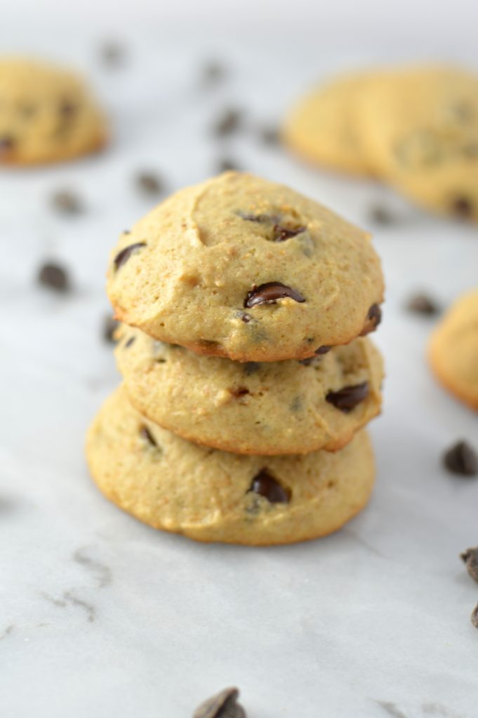 Easy Sour Cream Chocolate Chip Cookies recipe. Tastes just like a muffin top, these cookies make a healthier choice for a nut free dessert or snack.