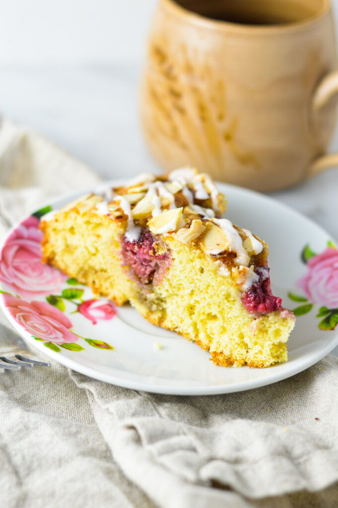 Buttermilk Raspberry Almond Cake