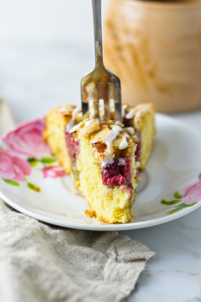 Buttermilk Raspberry Almond Cake