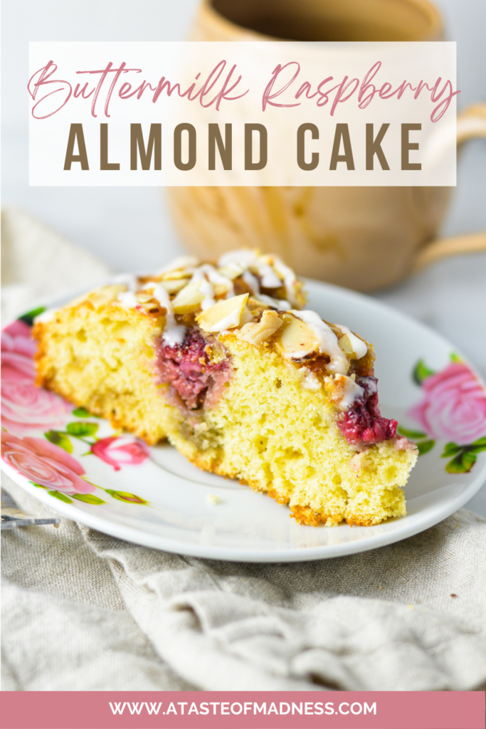 Buttermilk Raspberry Almond Cake