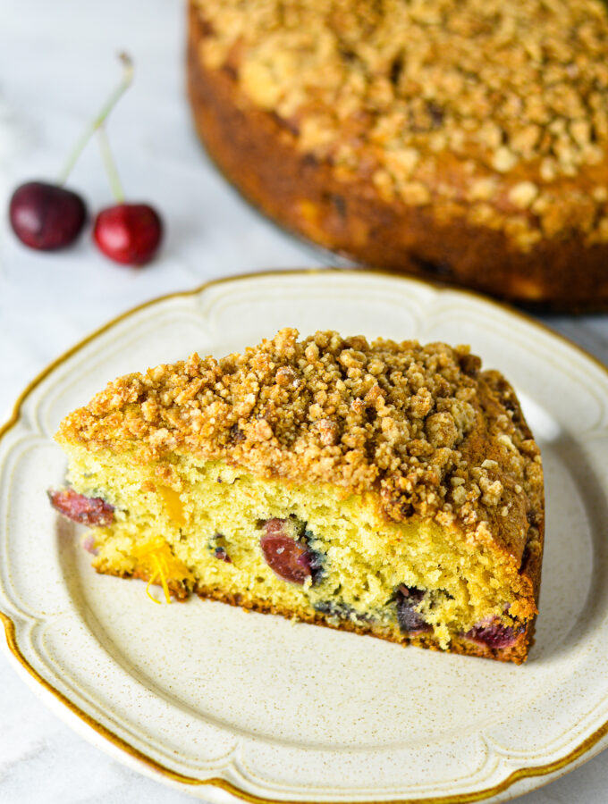 Cherry Mango Coffee Cake