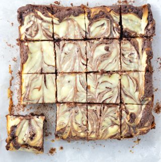 The best Marble Cream Cheese Brownie made from scratch. Fudgy, chocolatey and so easy to make, these will become your new favourite dessert.