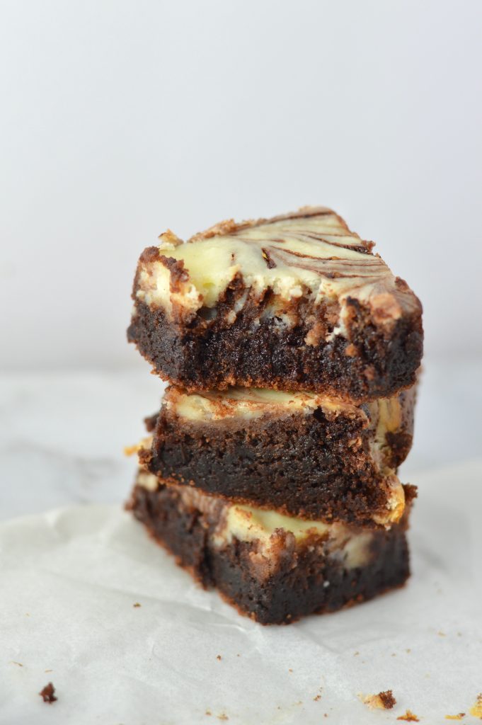 The best Marble Cream Cheese Brownie made from scratch. Fudgy, chocolatey and so easy to make, these will become your new favourite dessert.