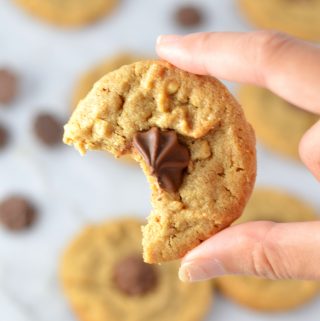 Easy Rosebud Peanut Butter Cookies made with only 6 ingredients and ready in under 15 minutes. This is a great last minute dessert recipe.