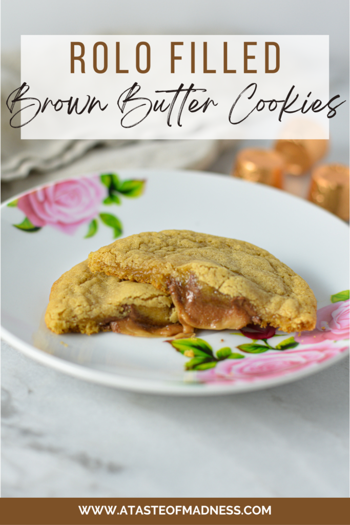 Rolo Filled Brown Butter Cookies