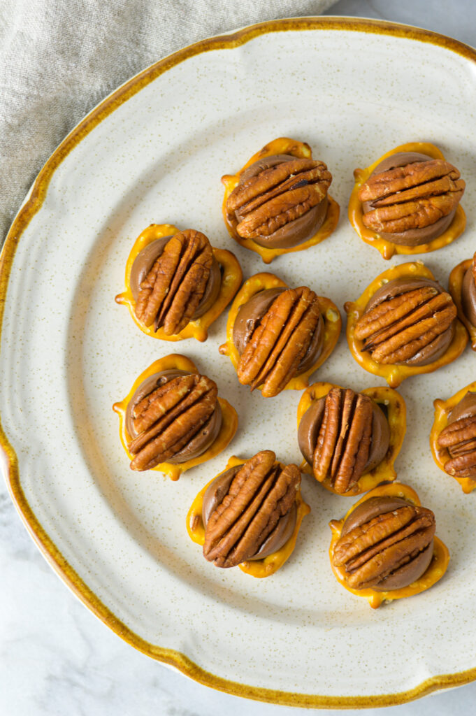 Pecan Rolo Pretzel Bites