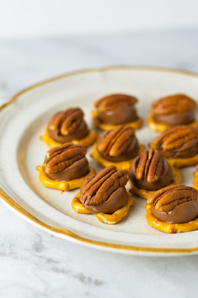 Pecan Rolo Pretzel Bites