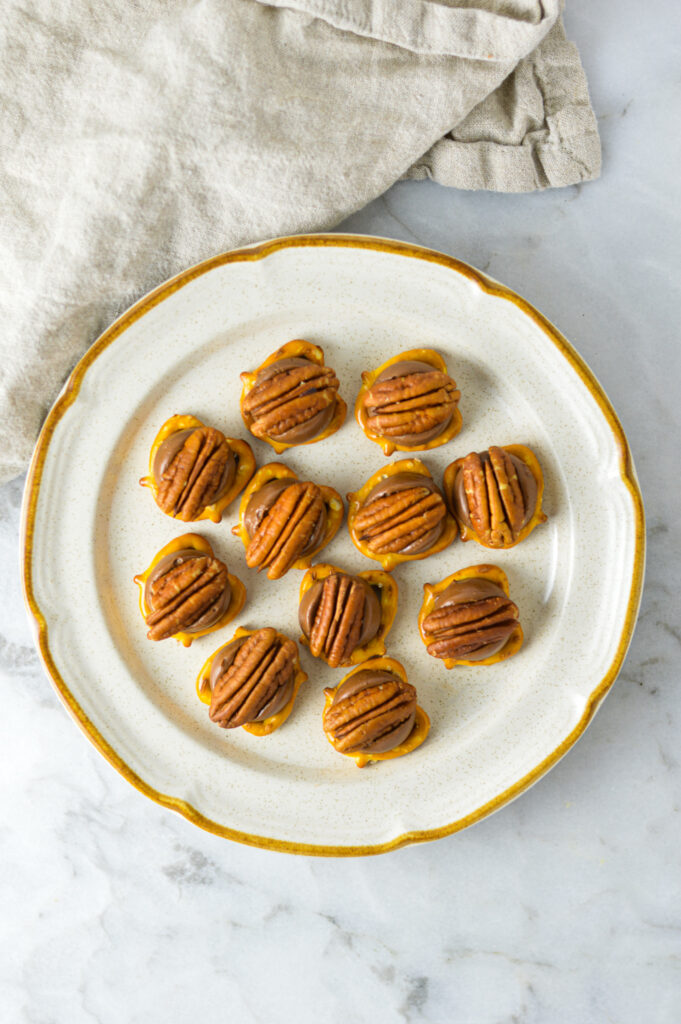 Pecan Rolo Pretzel Bites