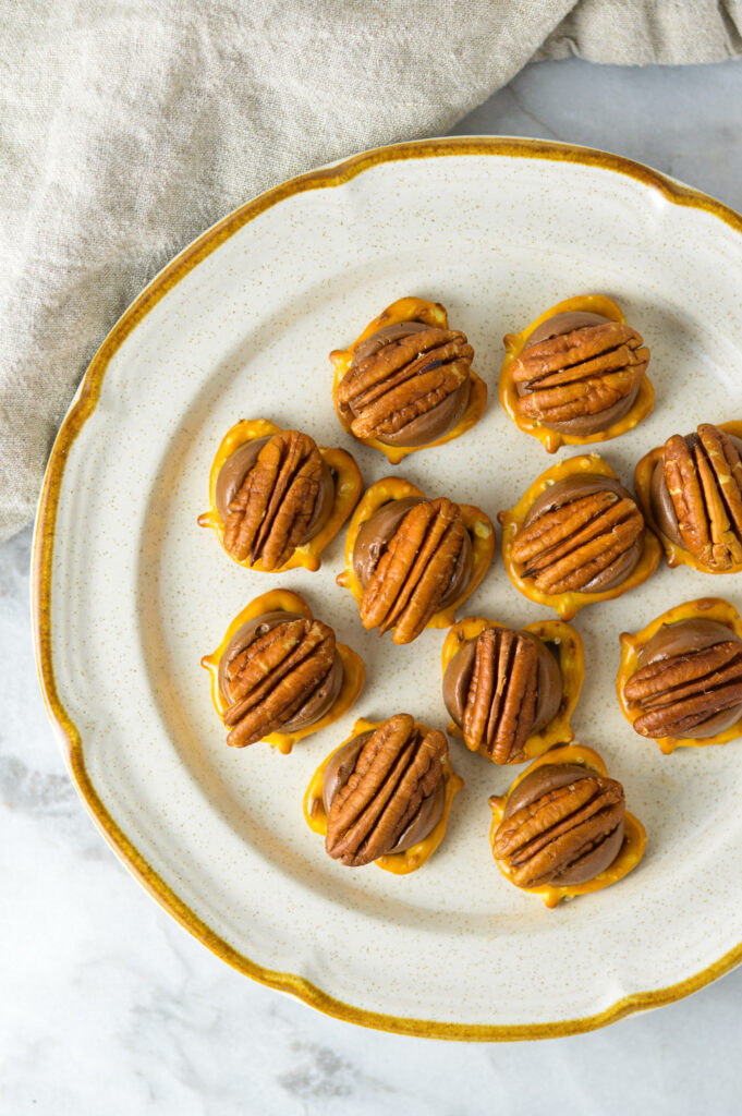 Pecan Rolo Pretzel Bites