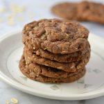 Easy Oatmeal Nutella Cookies makes a great snack or dessert idea. Made with oats, Nutella and 5 other ingredients that are pantry staples.