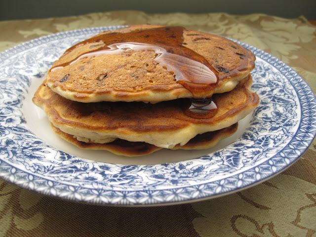 Chocolate Chip Banana Pecan Pancakes