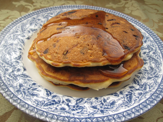 Chocolate Chip Banana Pecan Pancakes