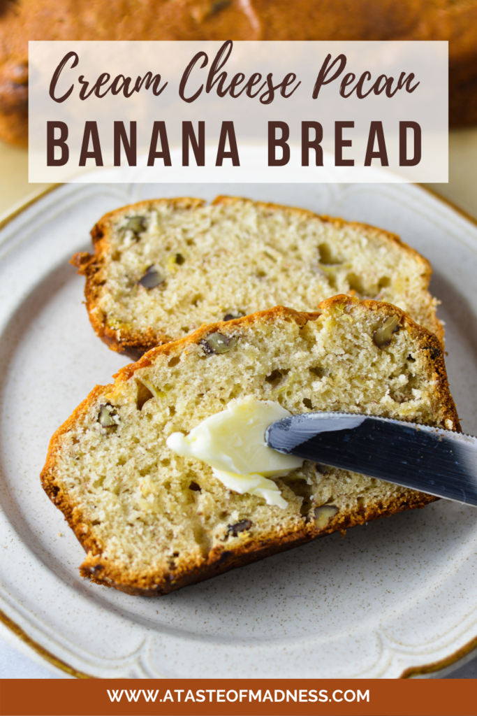 Cream Cheese Banana Pecan Bread