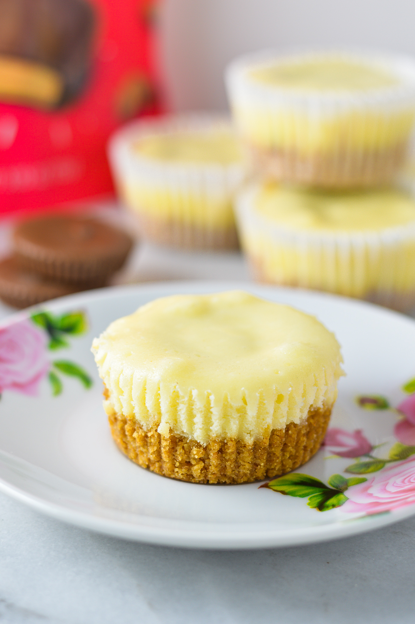 Mini Peanut Butter Cup Cheesecakes