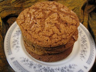 Thin Crinkled Ginger Molasses Cookies