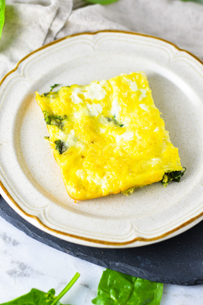 Mozzarella Spinach and Egg Bake