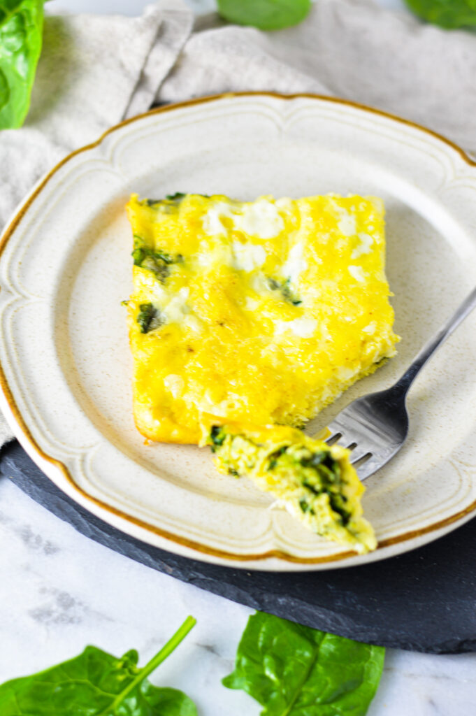 Mozzarella Spinach and Egg Bake