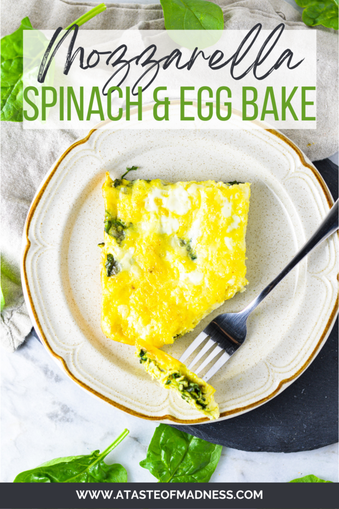 Mozzarella Spinach and Egg Bake