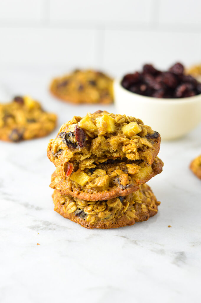 Apple Cranberry Oatmeal Cookies