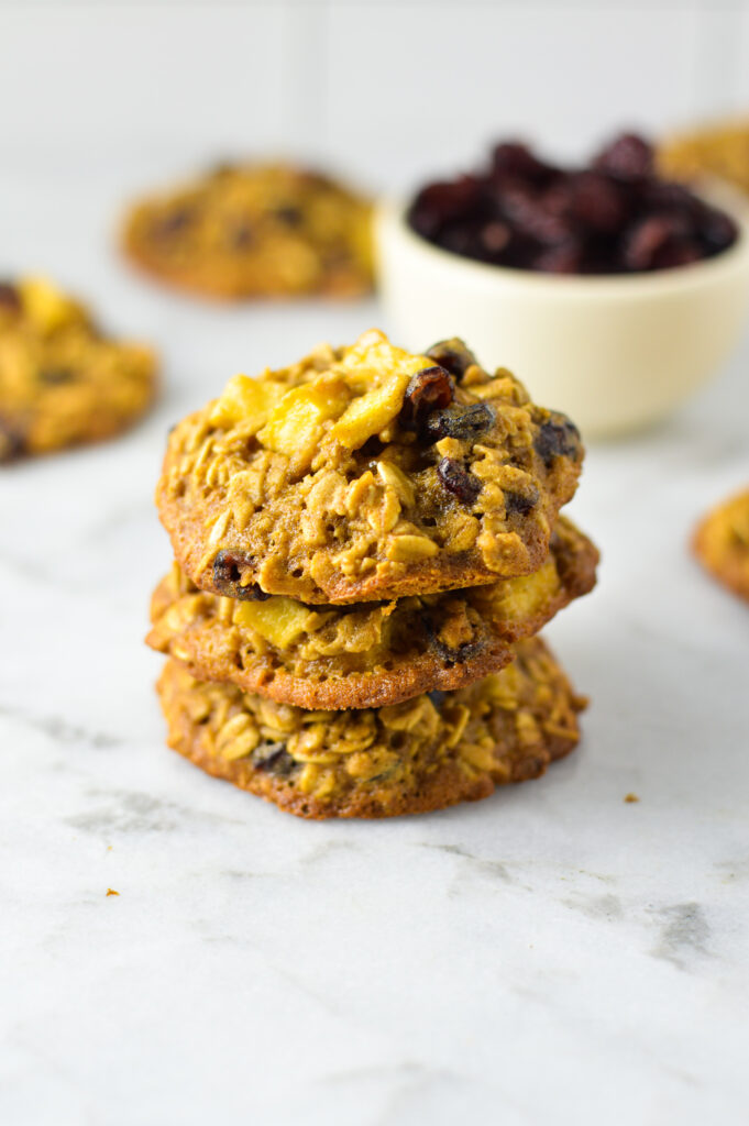 Apple Cranberry Oatmeal Cookies