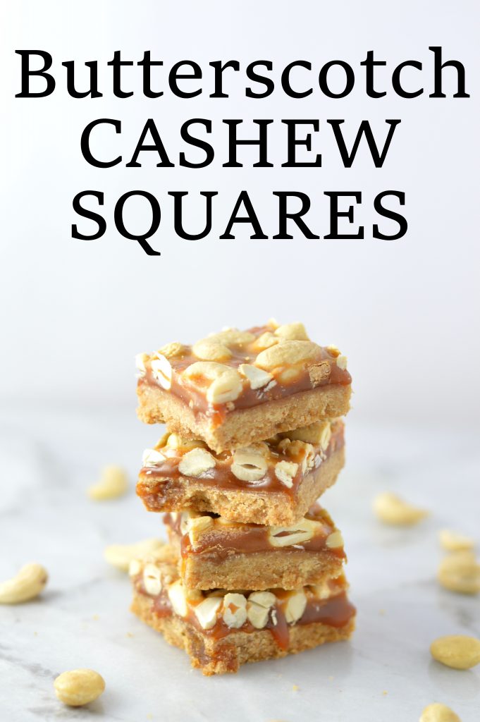 These Butterscotch Cashew Squares recipe are super easy to make, it makes a great dessert idea. Made with whole wheat flour.