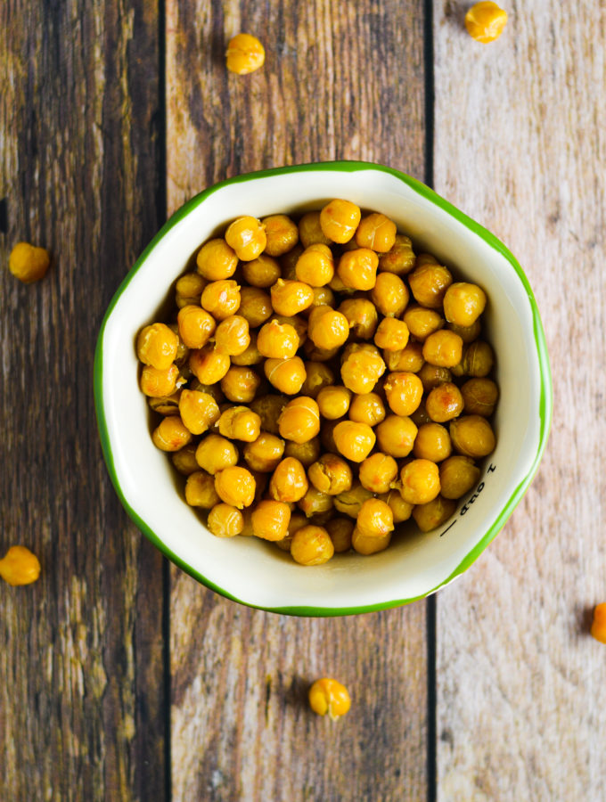 Salt and Vinegar Roasted Chickpeas