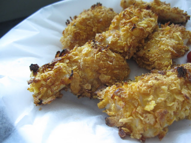 Baked Cornflake Chicken Fingers Recipe