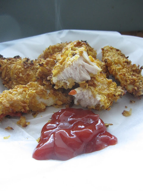 Baked Cornflake Chicken Fingers Recipe