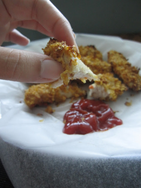 Baked Cornflake Chicken Fingers Recipe