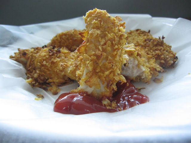 Baked Cornflake Chicken Fingers Recipe