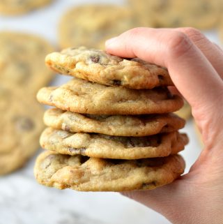 Sweet and salty chocolate chip cashew cookies. The perfect snack to bring to work or school.