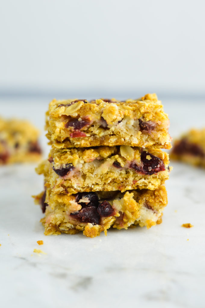 Cranberry Oatmeal Cheesecake Bars