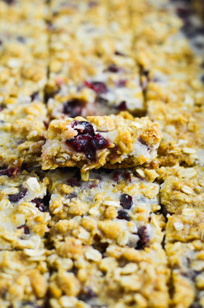 Cranberry Oatmeal Cheesecake Bars