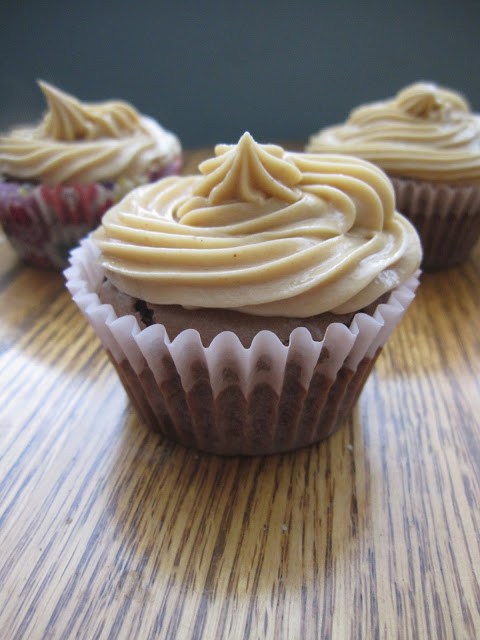 Double Chocolate Cupcakes with Peanut Butter Frosting