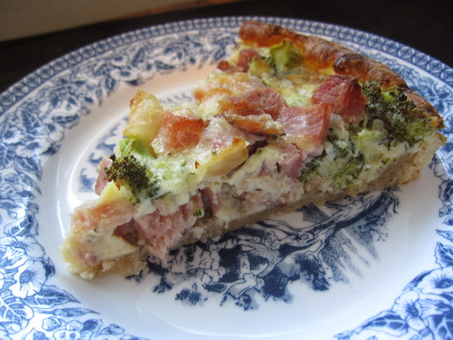 This broccoli and ham quiche is a great recipe to use up leftover ham. Made with a very easy crust recipe, you may never want another quiche recipe again.