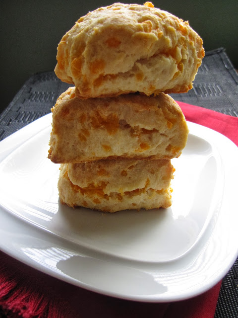 These cheese biscuits are perfectly flaky and so easy to make. They make a great side to soups or chili.