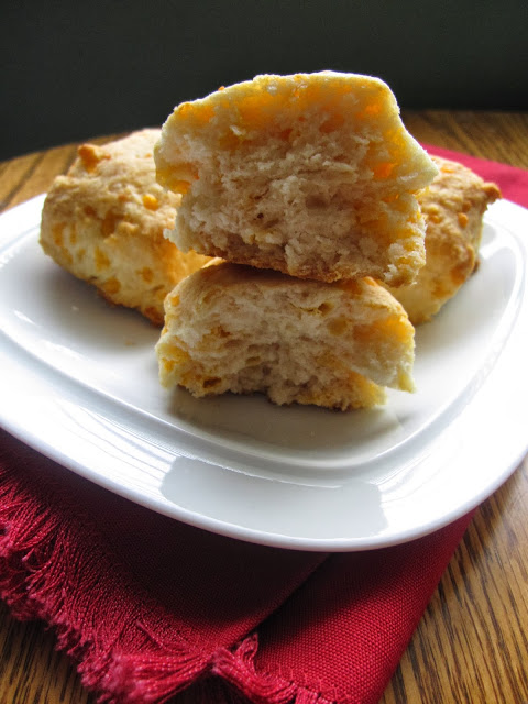 These cheese biscuits are perfectly flaky and so easy to make. They make a great side to soups or chili.