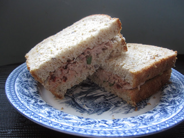 This chipotle tuna salad is perfect for bringing to work or school! The chipotle adds a subtle spiciness to the classic lunchbox sandwich.