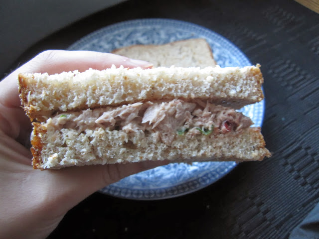 This chipotle tuna salad is perfect for bringing to work or school! The chipotle adds a subtle spiciness to the classic lunchbox sandwich.