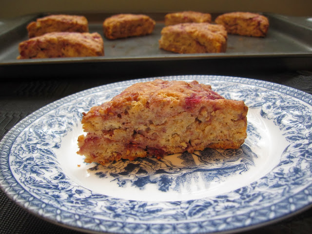 These whole wheat raspberry scones are the perfect way to use up your ricotta in your fridge! Great for a grab and go breakfast!