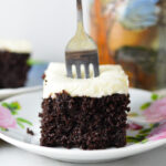 Moist Chocolate Cake with Coconut Cream Cheese Frosting