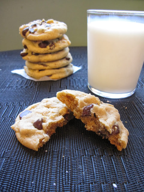 Easy soft and chewy Chocolate Chip Peanut Butter Cookies. One of my favourite cookie recipes to make as a dessert or a grab and go snack.