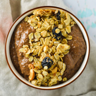 Chocolate Peanut Butter Creamy Chia Pudding