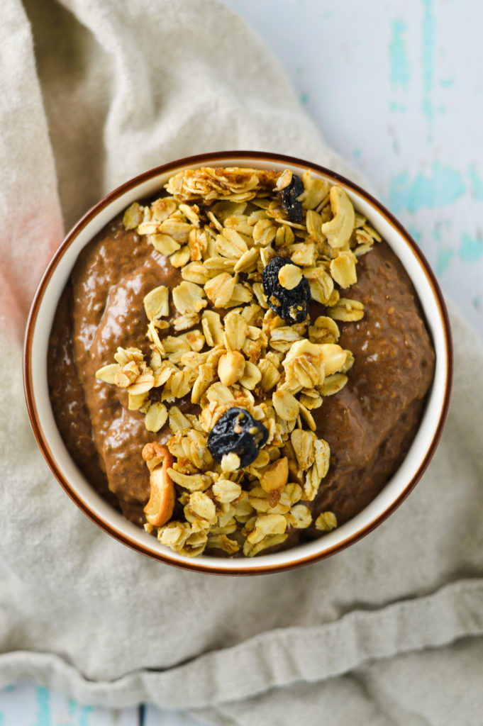 Chocolate Peanut Butter Creamy Chia Pudding