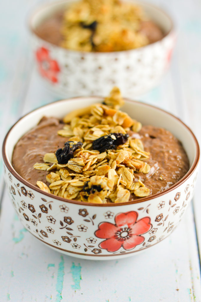 Chocolate Peanut Butter Creamy Chia Pudding