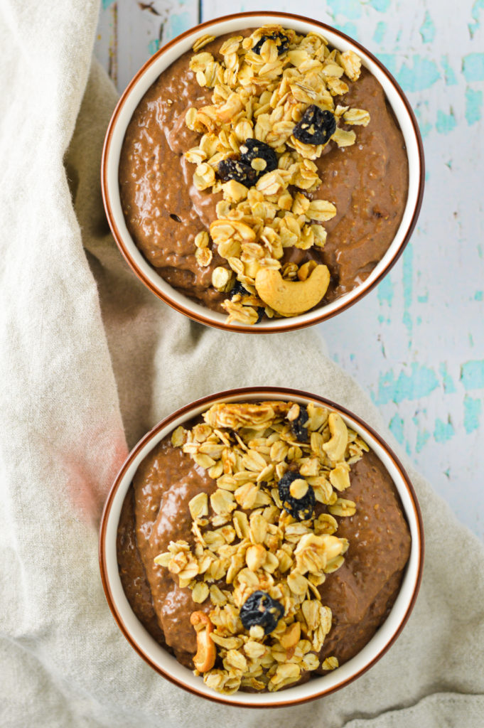 Chocolate Peanut Butter Creamy Chia Pudding